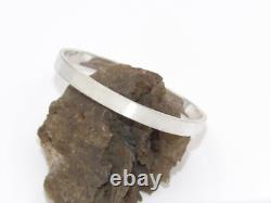 Hand Made in USA Solid. 925 Sterling Silver 6.20mm Wide Cuff Bangle Men's Women's