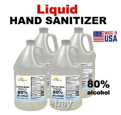 Hand Sanitizer Liquid (Non Gel)- 4 Gallons 128 oz Highest Alcohol 80% USA MADE