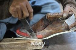 Hand Stitched Black Leather Loafer Moccasin Slip On Tassels Dress Formal Shoe