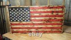 Hand Torched American Flag. Veteran made. Made In USA