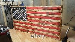 Hand Torched American Flag. Veteran made. Made In USA