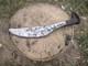 Hand Forged Railroad Spike Knife With Twisted Handle, Sharp Blade Made In Usa