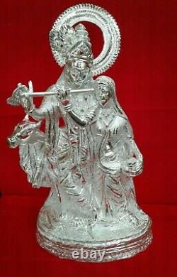 Hand made Aluminum radha krishna 17 inches tall USA Seller fast ship