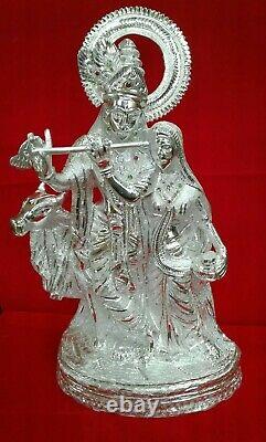 Hand made Aluminum radha krishna 17 inches tall USA Seller fast ship