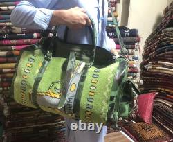 Hand made afghan war bag rugs. Usa war rugs, weapons war rugs