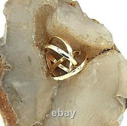 Hand made in USA 10K Yellow Gold Interlocking Triple Band Rolling Ring -Custom