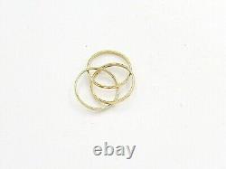 Hand made in USA 10K Yellow Gold Interlocking Triple Band Rolling Ring -Custom