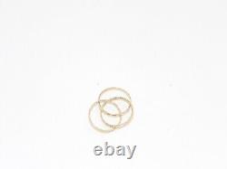 Hand made in USA 10K Yellow Gold Interlocking Triple Band Rolling Ring -Custom