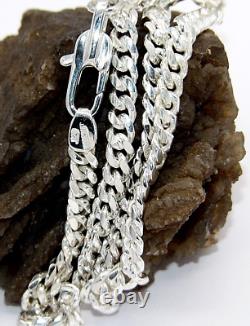 Hand made in USA Solid925 Sterling Silver 5 mm Wide Miami Cuban Curb Links Chain