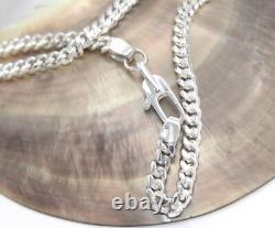 Hand made in USA Solid925 Sterling Silver 5 mm Wide Miami Cuban Curb Links Chain
