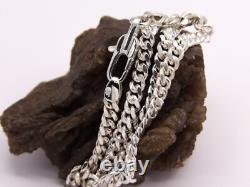 Hand made in USA Solid925 Sterling Silver 5 mm Wide Miami Cuban Curb Links Chain