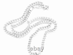 Hand made in USA Solid. 925 Sterling Silver 6 mm Wide Cuban Curb Links Chain