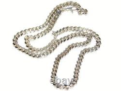 Hand made in USA Solid. 925 Sterling Silver 6 mm Wide Cuban Curb Links Chain