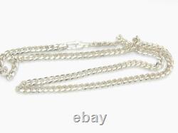 Hand made in USA Solid. 925 Sterling Silver 6 mm Wide Cuban Curb Links Chain