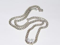 Hand made in USA Solid. 925 Sterling Silver 6 mm Wide Cuban Curb Links Chain