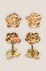 Handcrafted South Dakota Black Hills 12kt Gold Red Rose Studs King Croesus Lydia