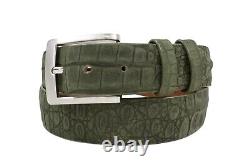 Handmade AAA ULTRA Suede Olive Green Alligator Leather Belt (Made in U. S. A)