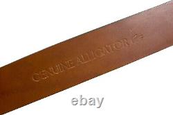 Handmade AAA ULTRA Suede Olive Green Alligator Leather Belt (Made in U. S. A)