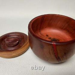Handmade Acacia Wood Jar with Lid, Made in USA