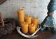Handmade Beeswax Pillar Candles 100% Natural Honey Bees Wax Usa Unscented