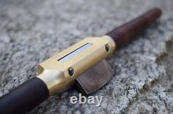 Handmade Brass Spokeshave Flat Sole O1 Tool Steel Blade USA Made