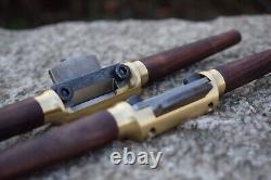 Handmade Brass Spokeshave Flat Sole O1 Tool Steel Blade USA Made