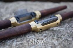 Handmade Brass Spokeshave Flat Sole O1 Tool Steel Blade USA Made