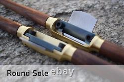 Handmade Brass Spokeshave Round Sole O1 Tool Steel Blade Made in USA
