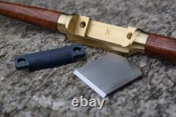 Handmade Brass Spokeshave Round Sole O1 Tool Steel Blade Made in USA Handmade Brass Spokeshave Round Sole O1 Tool Steel Blade Made in USA