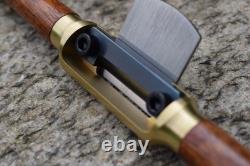 Handmade Brass Spokeshave Round Sole O1 Tool Steel Blade Made in USA Handmade Brass Spokeshave Round Sole O1 Tool Steel Blade Made in USA