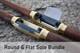 Handmade Brass Spokeshaves Round & Flat Sole Bundle Made In Usa