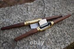 Handmade Brass Spokeshaves Round & Flat Sole Bundle Made in USA