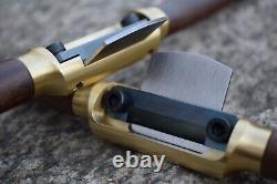Handmade Brass Spokeshaves Round & Flat Sole Bundle Made in USA