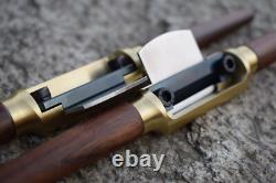 Handmade Brass Spokeshaves Round & Flat Sole Bundle Made in USA