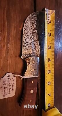 $$ Handmade Custom Knife-USA/Damascus-NICE-HUNTING/BEAUTIFUL/UK BIRCH BURL$$
