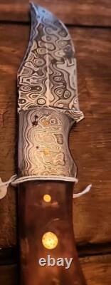 $$ Handmade Custom Knife-USA/Damascus-NICE-HUNTING/BEAUTIFUL/UK BIRCH BURL$$