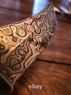 $$ Handmade Custom Knife-USA/Damascus-NICE-HUNTING/BEAUTIFUL/UK BIRCH BURL$$