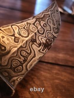 $$ Handmade Custom Knife-USA/Damascus-NICE-HUNTING/BEAUTIFUL/UK BIRCH BURL$$