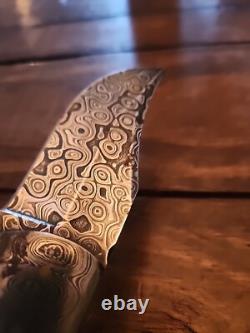 $$ Handmade Custom Knife-USA/Damascus-NICE-HUNTING/BEAUTIFUL/UK BIRCH BURL$$