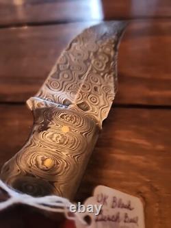 $$ Handmade Custom Knife-USA/Damascus-NICE-HUNTING/BEAUTIFUL/UK BIRCH BURL$$