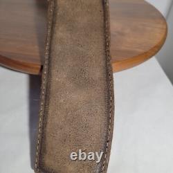 Handmade Damascus Blade Handmade CLELAND Leather Sheath Hunting Survival USA