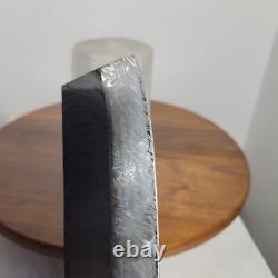 Handmade Damascus Blade Handmade CLELAND Leather Sheath Hunting Survival USA