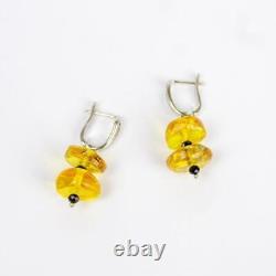 Handmade Earrings with Natural Baltic Amber
