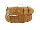 Handmade Genuine Aaa Ultra Suede Tan Alligator Leather Belt (made In U. S. A)