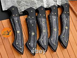 Handmade HAND FORGED DAMASCUS STEEL CHEF KNIFE Set Kitchen Knives with sheath