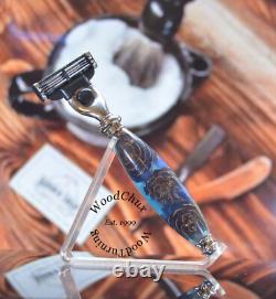 Handmade Pinecone & Resin Shaving Razor SEE VIDEO 1046