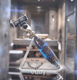 Handmade Pinecone & Resin Shaving Razor SEE VIDEO 1046