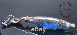 Handmade Pinecone & Resin Shaving Razor SEE VIDEO 1046