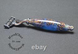 Handmade Pinecone & Resin Shaving Razor SEE VIDEO 1046