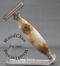 Handmade Pinecone & Resin Shaving Razor SEE VIDEO 1048